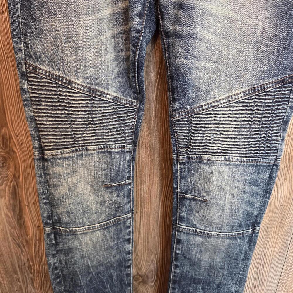 Salvage LA Denim Havoc Slim Skinny Fit Jeans Mens Size 30R Buckle Exclusive Y2K - Picture 3 of 9